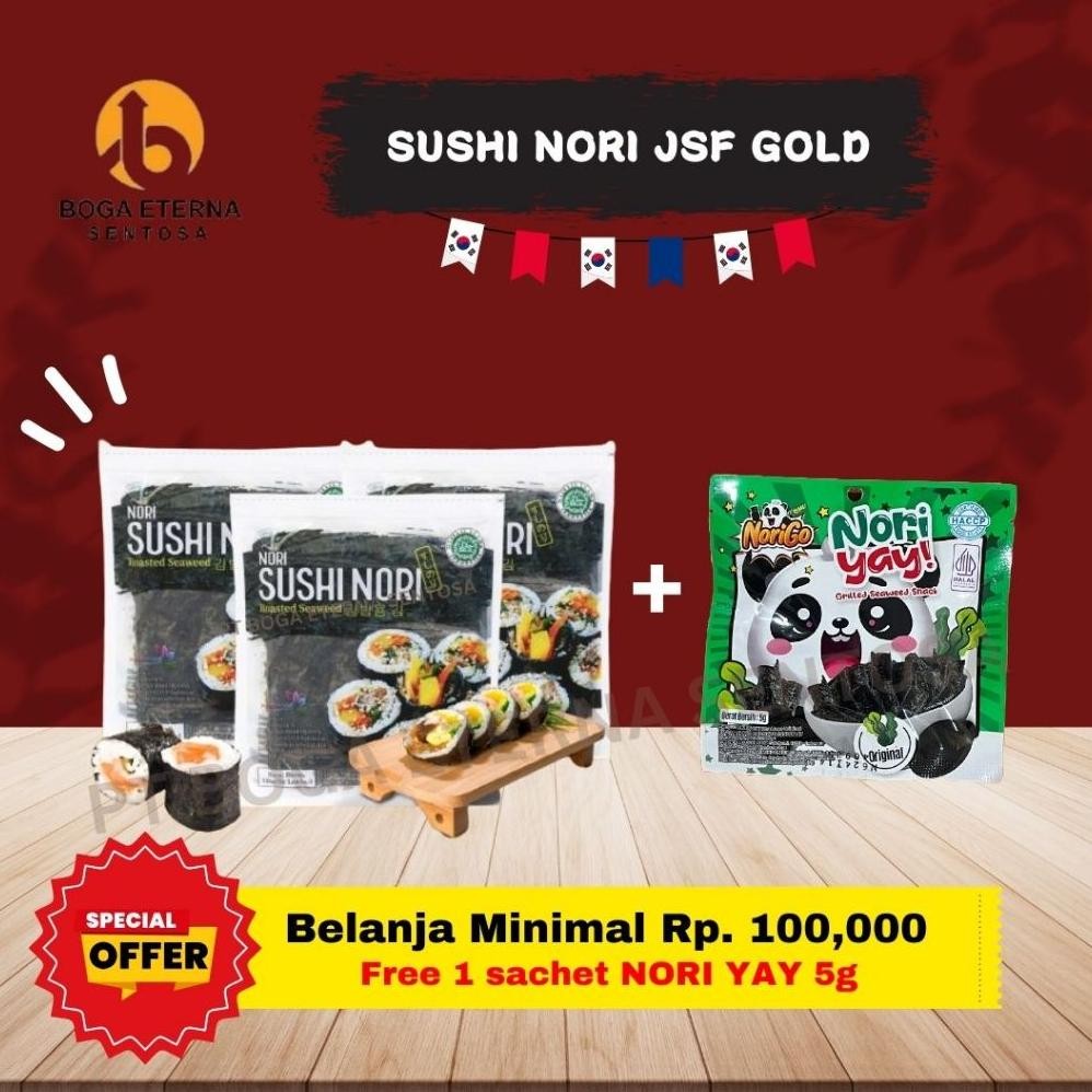 

SUSHI NORI ( Rumput Laut untuk Sushi / Gimbap ) HALAL (PROMO!) aSt