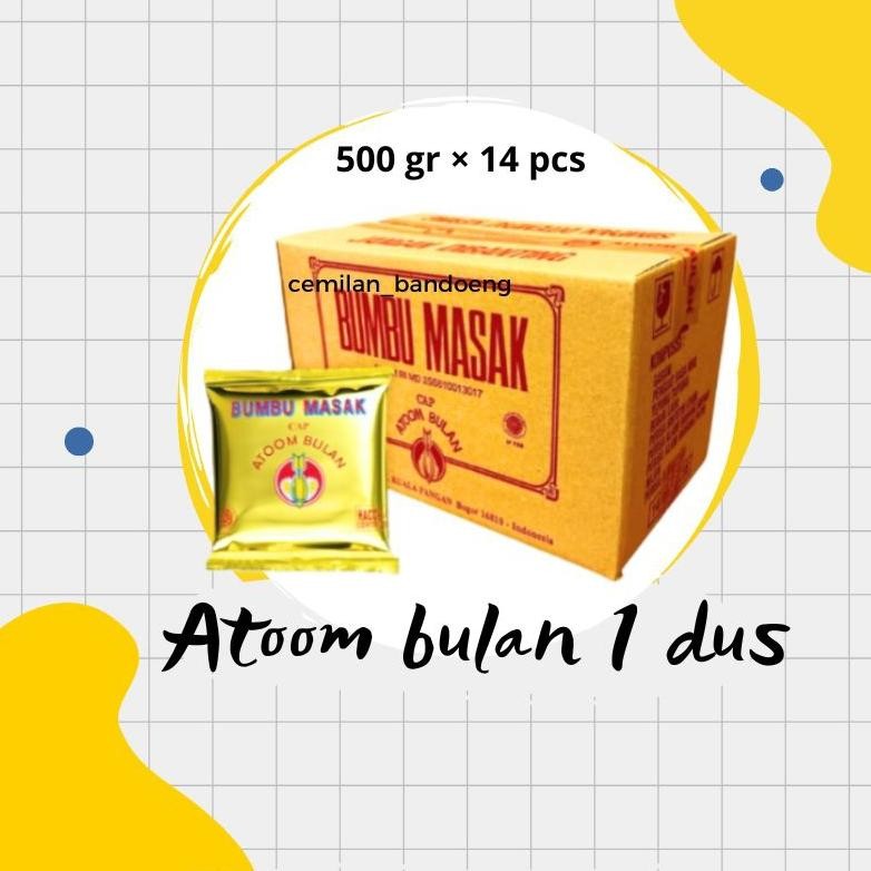 

Atoom bulan 1 dus @ 500 gr isi 14 pcs aSt