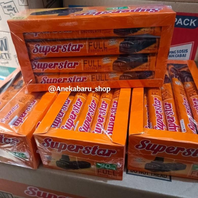 

( 1 BOX / 20 PCS ) SUPERSTAR TRIPLE COKLAT 12,5g aSt
