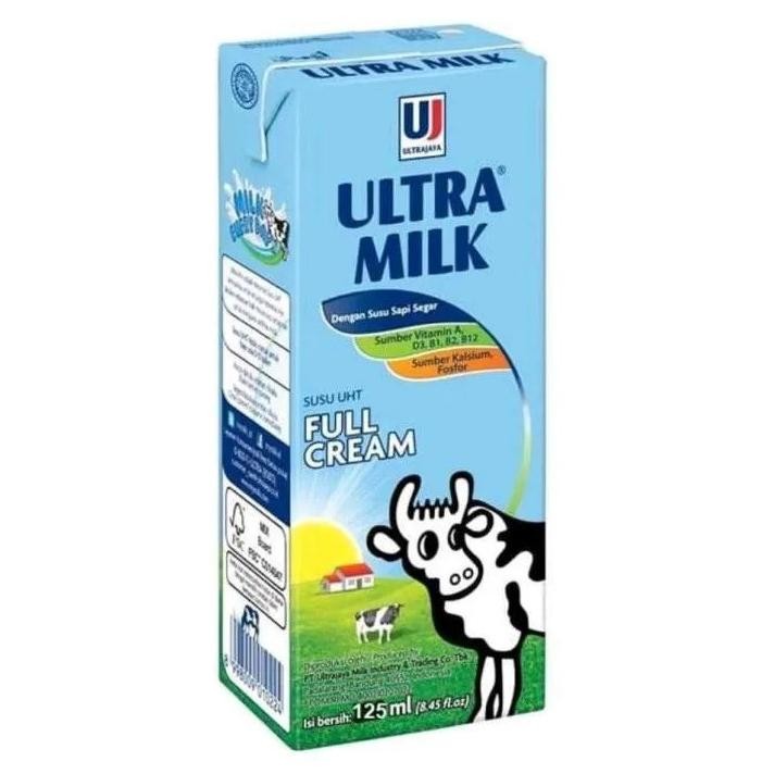 

Susu Ultra kecil 125ml BIRU Full Cream 1 Dus isi 40 aSt