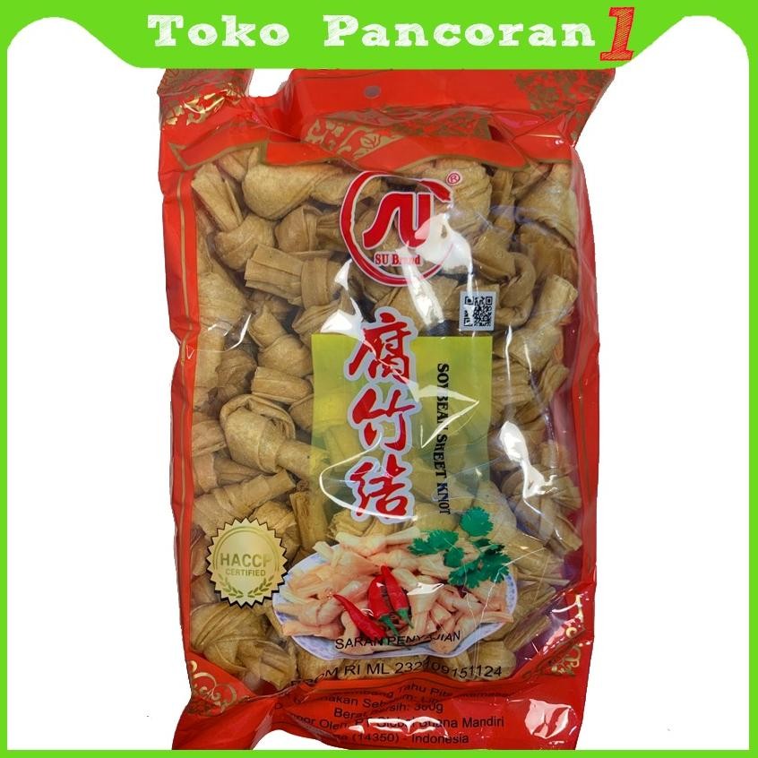 

Soybean Sheet Knot / Kembang Tahu Pita 300 gr / SU Brand aSt