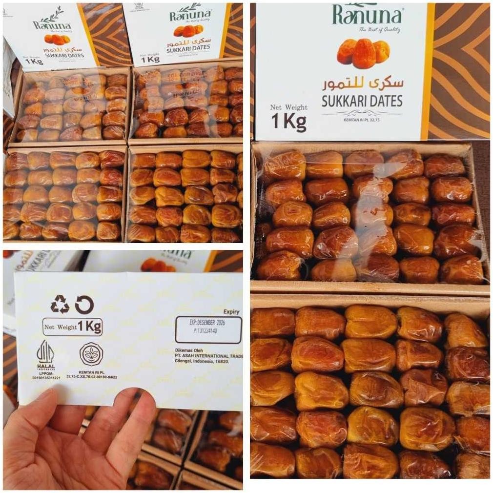 

Ranuna Sukkari Dates 1 Kg Premium Manis Lembut aSt