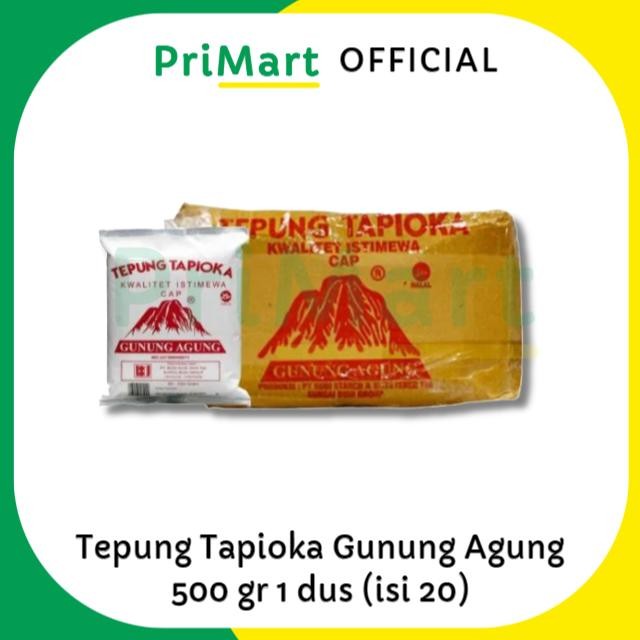 

Tepung Sagu Tapioka Gunung Agung 10kg (500gr x 20) dus karton kemasan EXP Des2027 kadaluarsa lama aSt