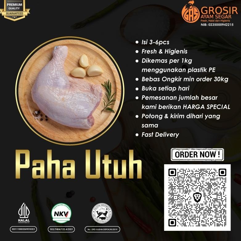 

Paha Ayam Utuh/Paha Pistol 1Kg aSt