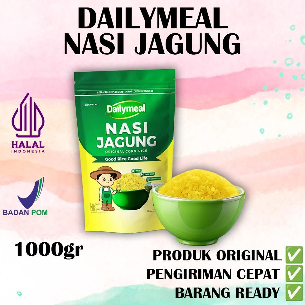 

Dailymeal Nasi Jagung 1Kg Beras Rice Jagung Bebas Gula Bebas Gluten aSt