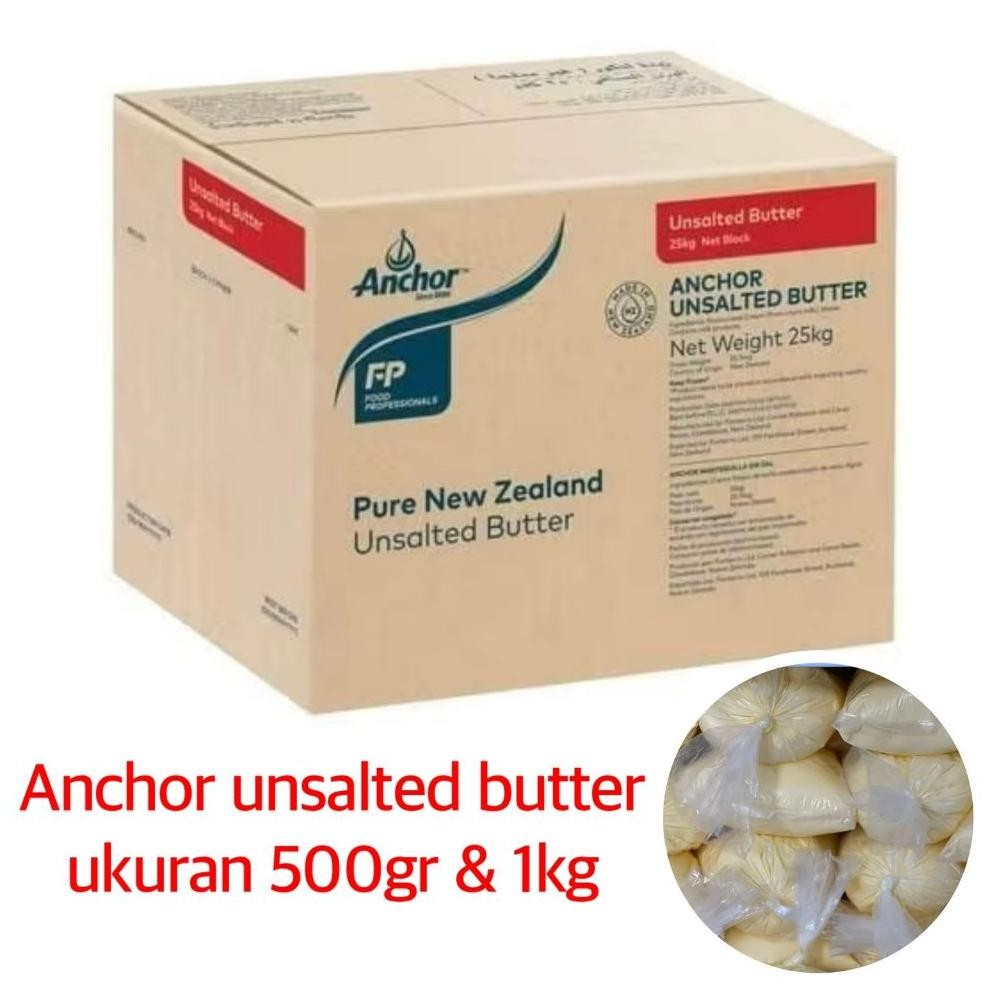 

Anchor Unsalted Butter Repack 500gr/1000gr Tanpa Bahan Kimia aSt