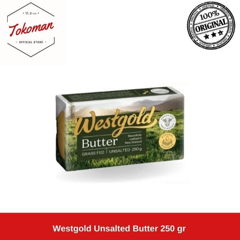 

Westgold Unsalted Butter 250gr / 250 Gr Mentega aSt