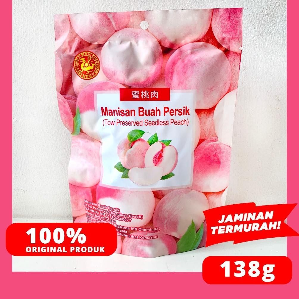 

MANISAN BUAH PERSIK/ TOW PRESERVED SEEDLESS PEACH 138 GR CHEN LIANG JI aSt