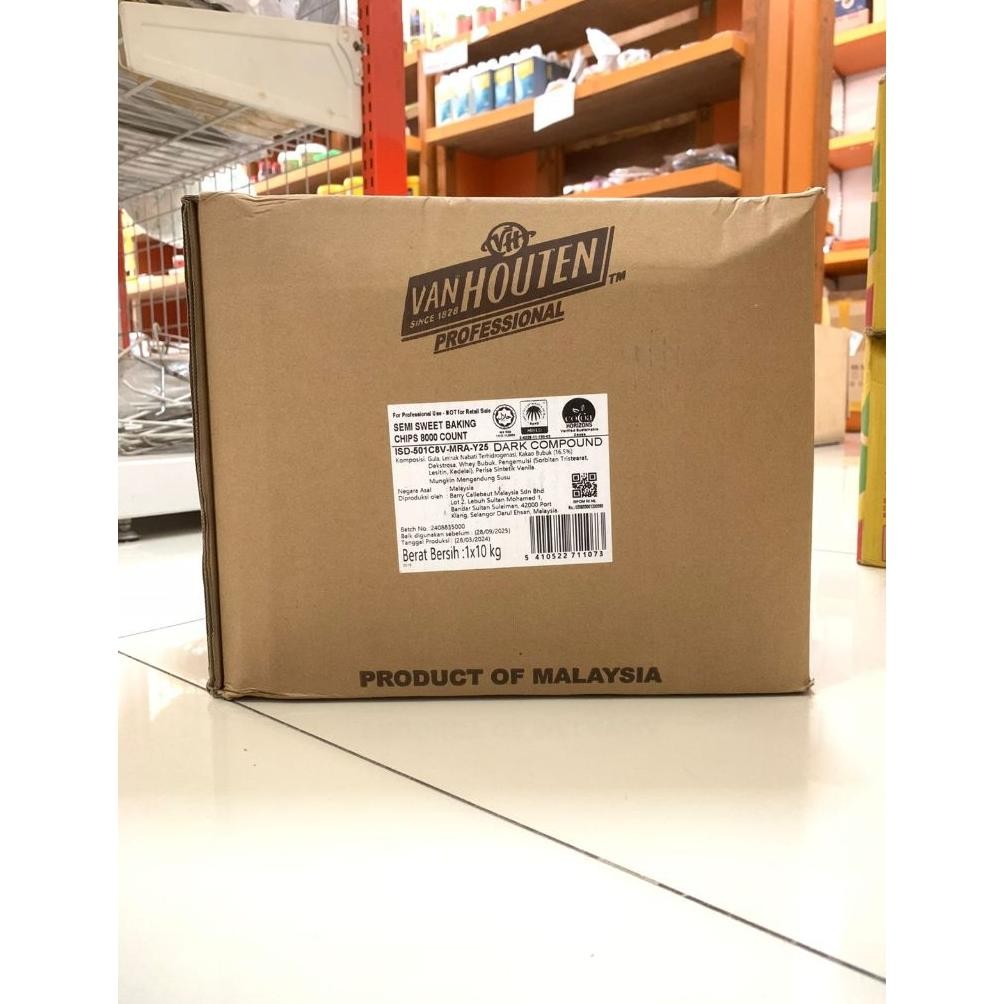 

choco chip van houten-coklat butir van houten-semi sweetbaking chips aSt