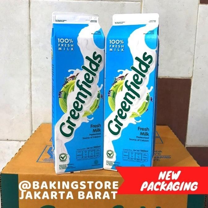 

[KARTON] Fresh Milk Greenfields 1 Liter Susu Segar 1L aSt