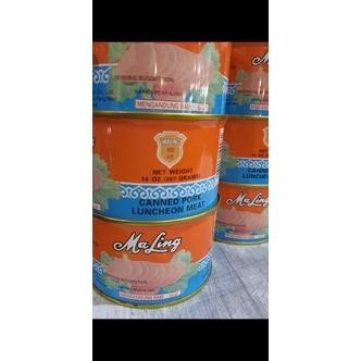 

maling daging kaleng Gulong ma ling canned pork luncheon meat TTS BPOM RI ML aSt