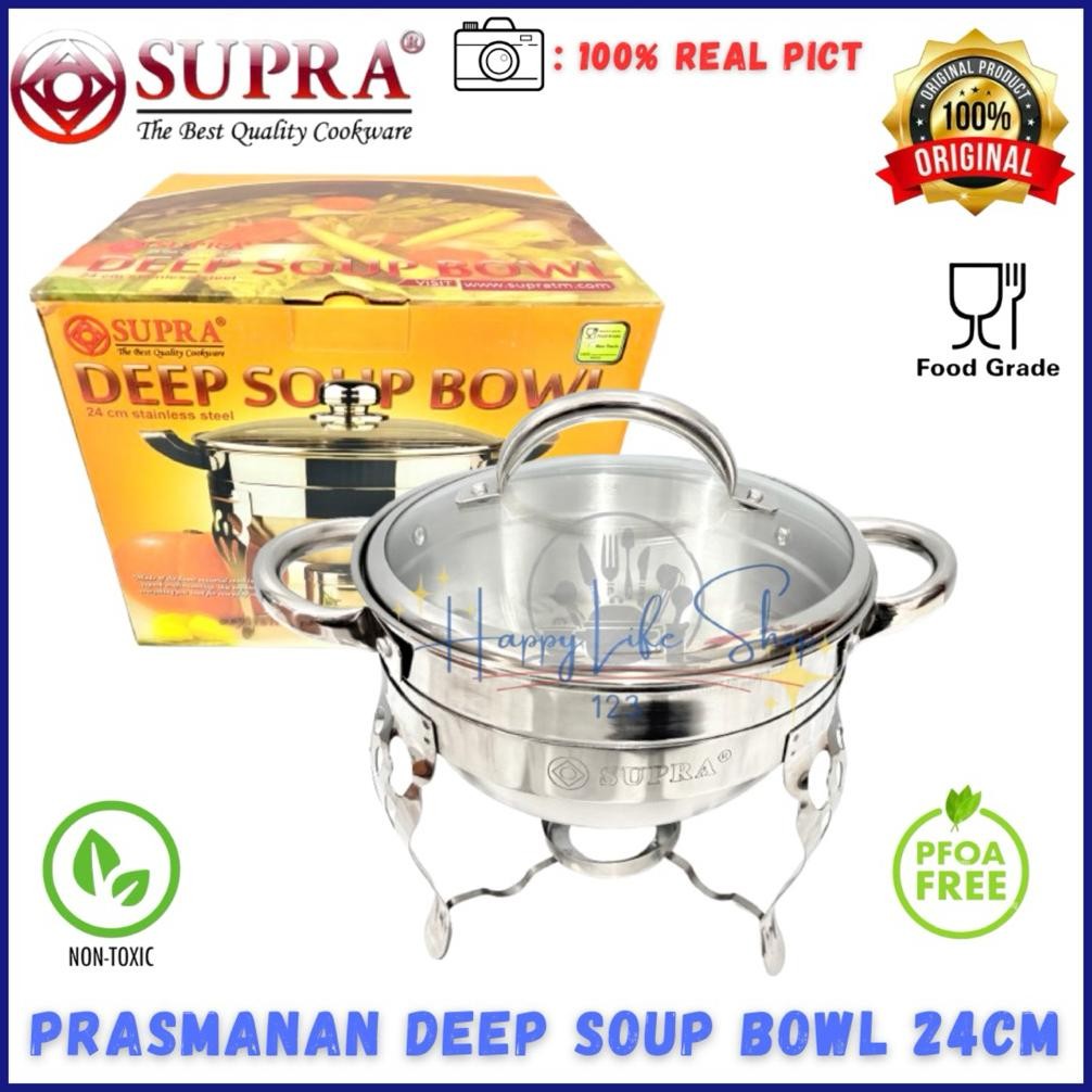 SUPRA Deep Soup Bowl/Prasmanan Bulat SUPRA/Prasmanan Stainless Steel