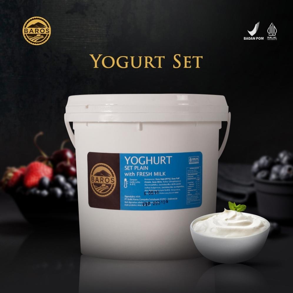

Baros Yogurt Set Plain - 1 L | 100% Natural Fresh Milk Tanpa Tambahan Gula Rendah Kalori Diet Sehat aSt