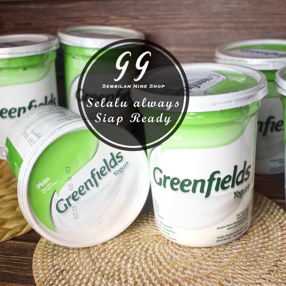 

Greenfields YOGURT PLAIN No Sugar Added 1 KG Tanpa Gula Green Fields Greenfield Yoghurt Yougurt aSt
