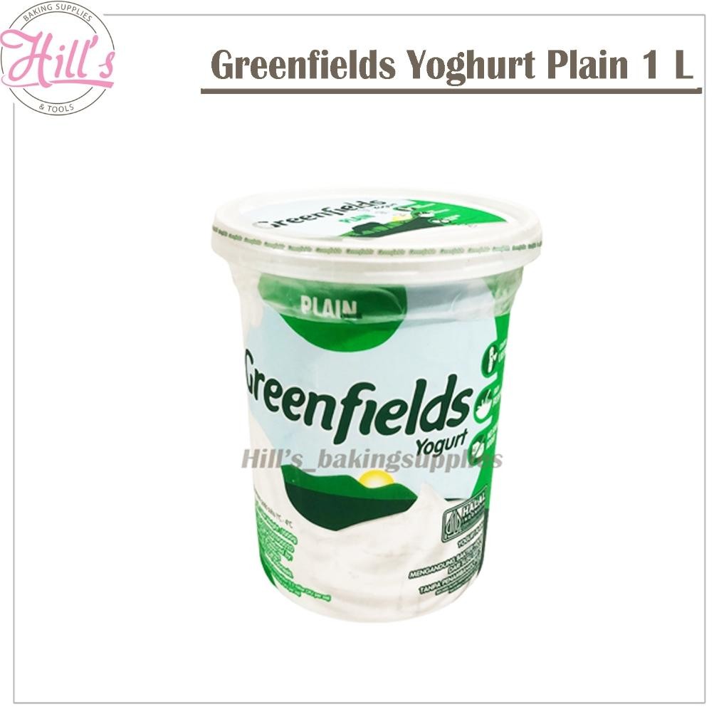 

GREENFIELDS YOGURT PLAIN 1 kg / TANPA GULA / NO SUGAR ADDED / STIRRED YOGHURT 1000 gr liter L aSt