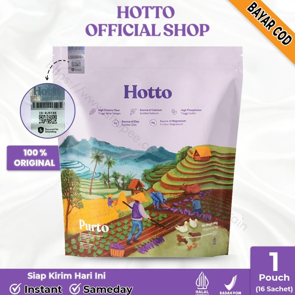 

Hotto Purto Superfood Multigrain dengan Ubi Ungu - 2 Pouch Ubi Ungu Sereal Oatr aSt