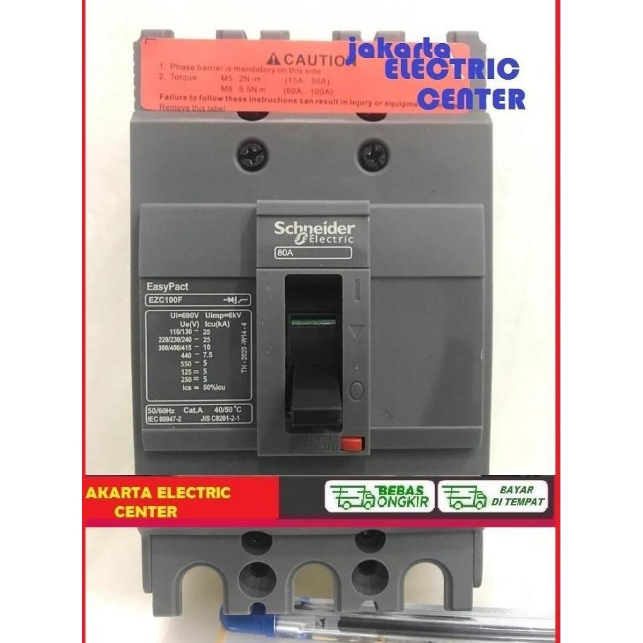 Schneider Ezc Mccb Ezc 100F 80A Terbaik
