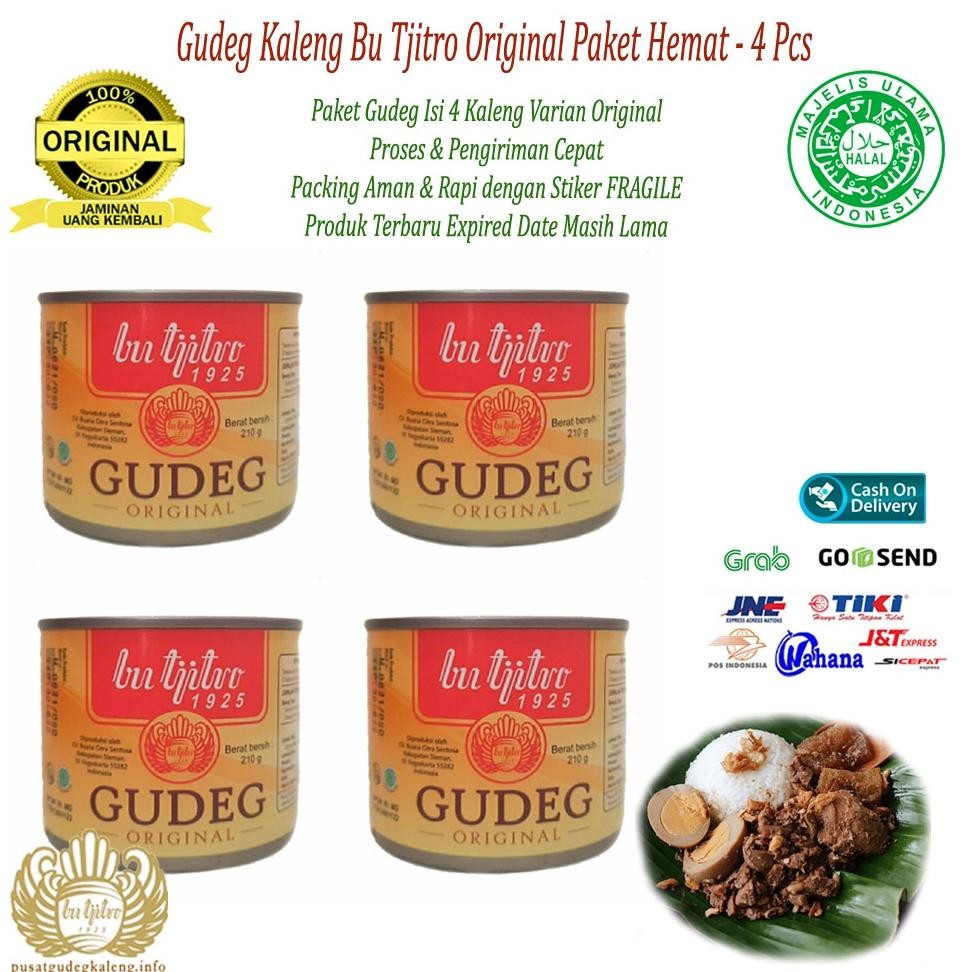 

Gudeg Kaleng Bu Tjitro Komplet Original Paket Hemat Special Promo - Isi 4Pcs aSt