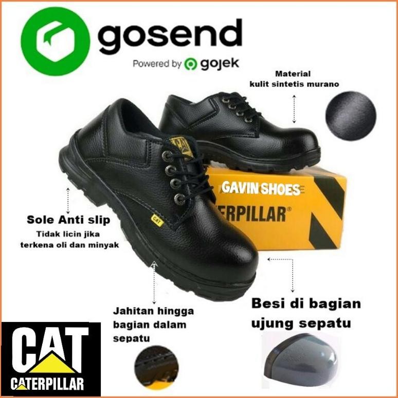DF340>> SEPATU KERJA SAFETY CATERPILLAR PRIA WANITA UNISEX / SEPATU PROYEK UJUNG BESI / SEPATU KERJA