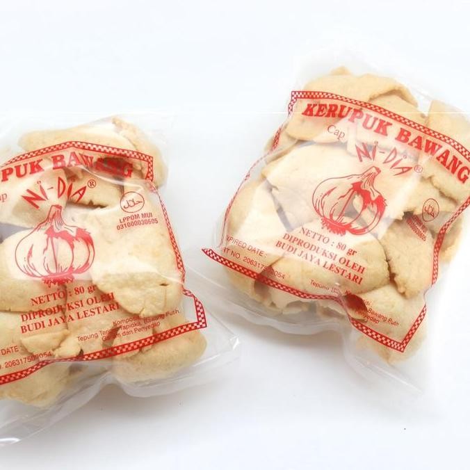 

#Paket Murah 20 Pcs#Kerupuk/Krupuk/Kripik Bawang Nidia 80 Gram