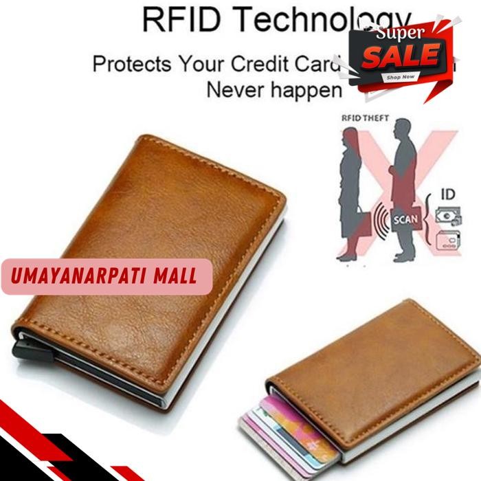 PRIA KULIT WALLET CARD HOLDER RFID MINI SMART WALLET BEST PRODUCT 