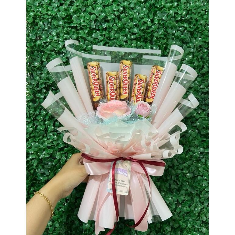 

Buket coklat Silverqueen 28 gram/ Cadbury Wisuda Sidang ulang Tahun Anniversary Valentine aSt