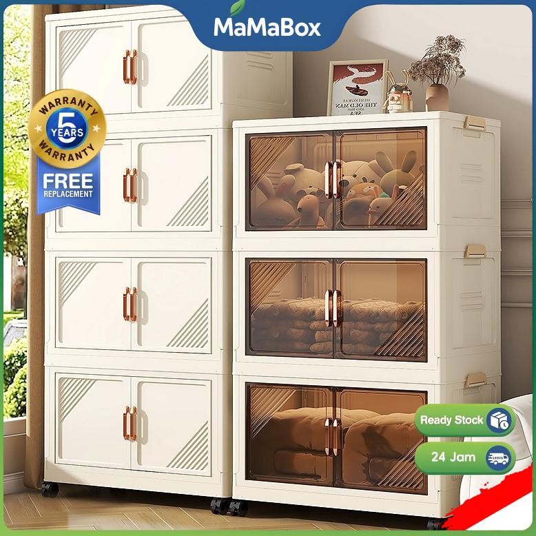 MaMaBox Laci Plastik Susun/Lemari Plastik Susun Besar/Lemari Plastik Lipat 3-5 Susun/Storage Box Org