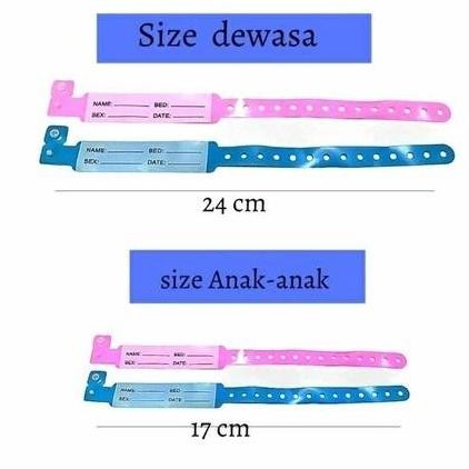 

Gelang Pasien Gelang Rumah Sakit Opname Bracellet Id Band Hospital Band Isi 100