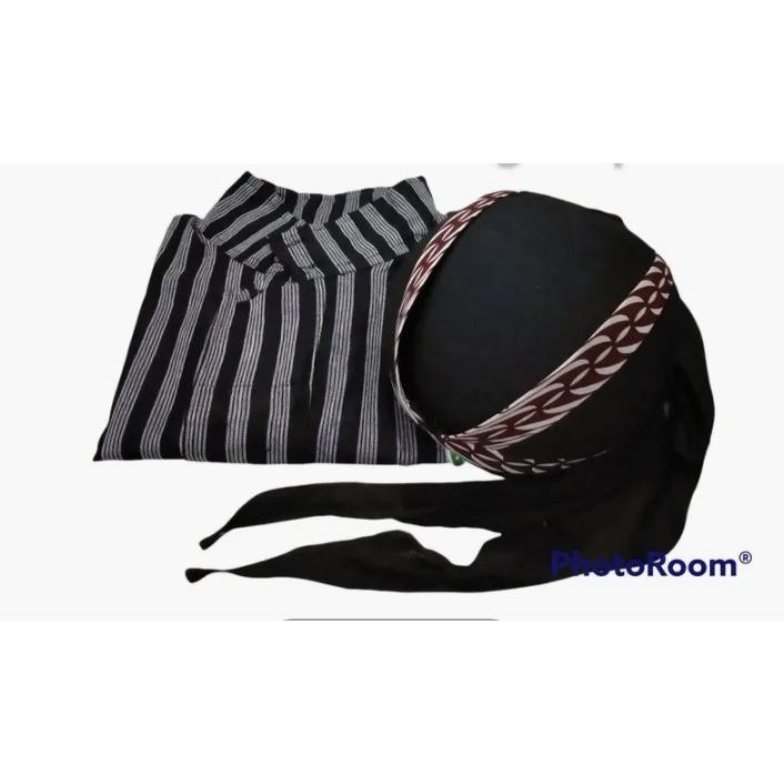 1 SET BAJU SURJAN LURIK PRIA BLANGKON SLIWIR PAKAIAN TENUN MODERN KLASIK KHAS ADAT JAWA