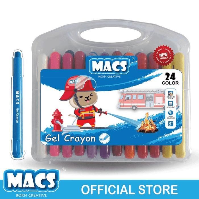 

Stationery: Macs Gel Crayon 24 Warna Colors Original Dan Terpercaya
