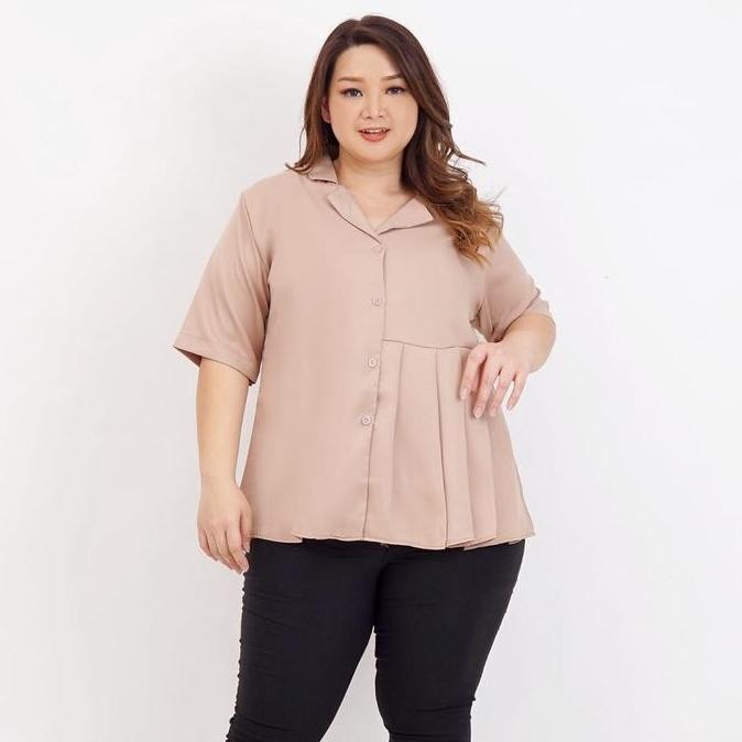 BLOUSE KEMEJA ATASAN WANITA BIG SIZE JUMBO 010 BAJU HAMIL KERJA PESTA TM