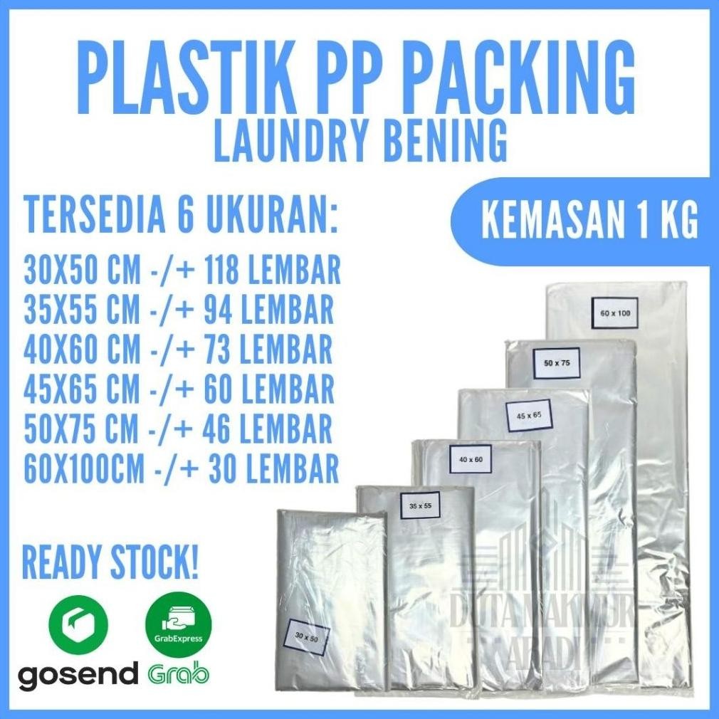 BEST SELLER Plastik Laundry / Plastik PP Laundry  / Plastik Laundry Kiloan / Kantong Plastik PP Beni