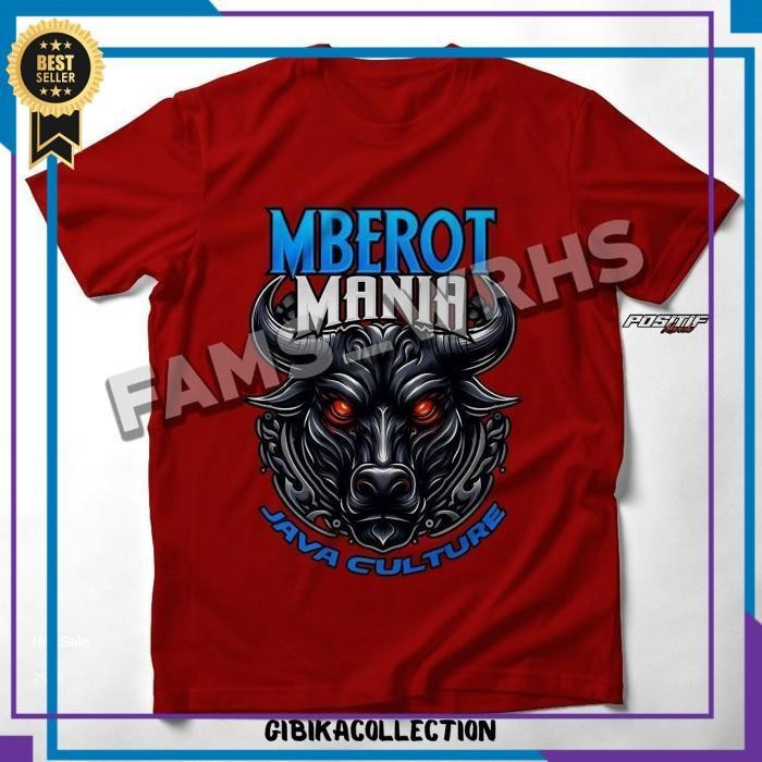 | Baju Kaos Mberot Mania Pia Wanita Distro Bantengan Malangan Wisanggeni Murah