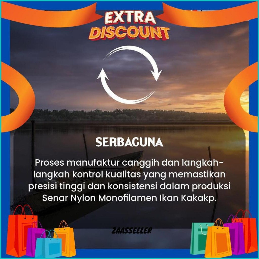 Senar Cap Ikan Kakap  Ukuran 6000 (150)  Per Roll /Tali Senar Pancing / Senar Layangan Terlaris