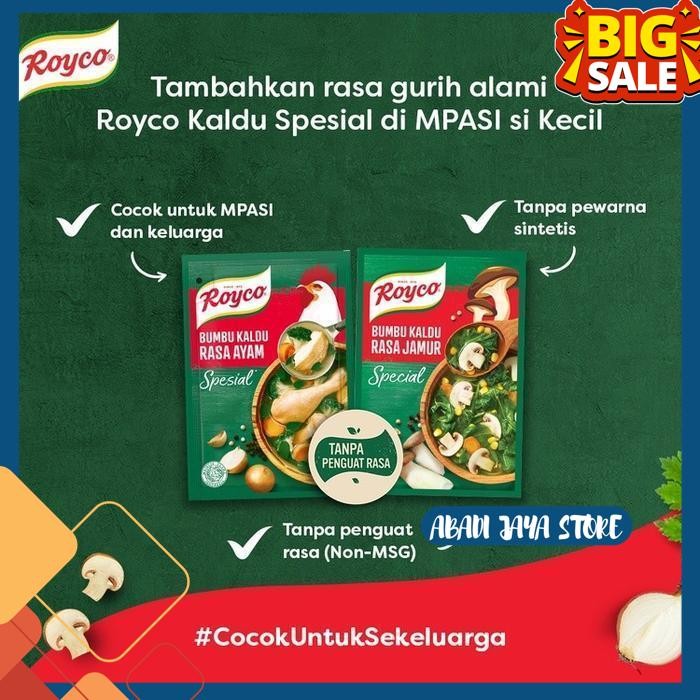 

ROYCO BUMBU KALDU JAMUR 170 GR PENYEDAP RASA NON MSG BY ABADI JAYA STORE