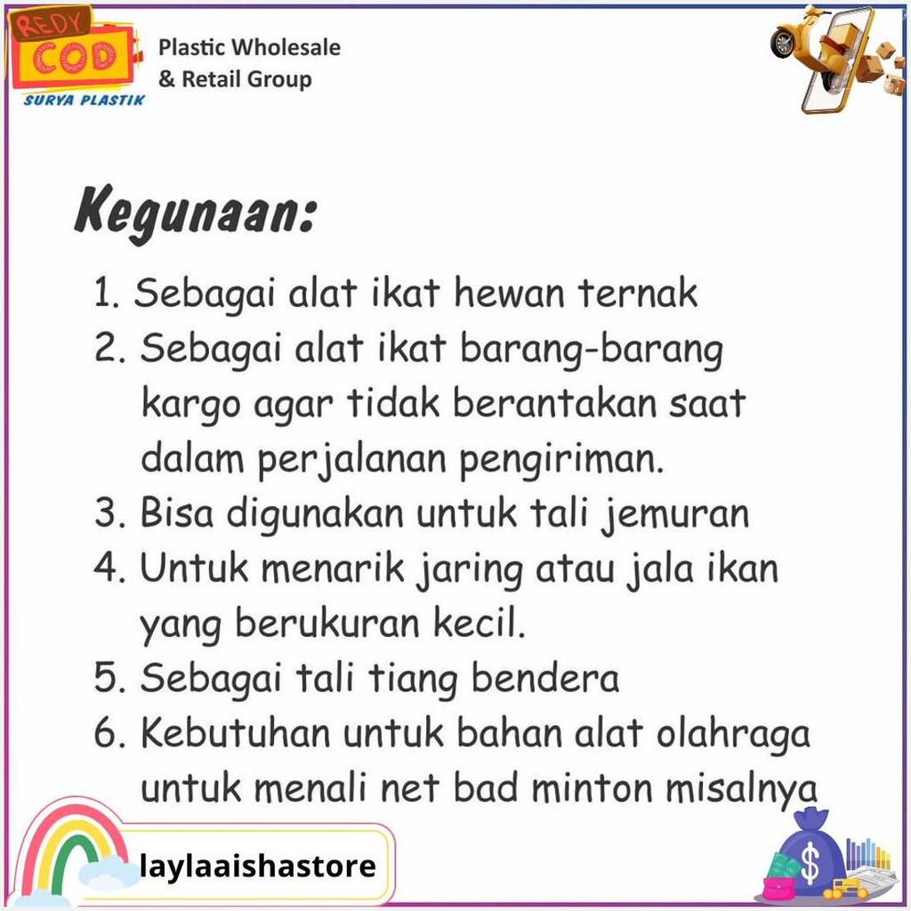 

Tali Tampar Ukuran 2Mm Panjang 220 Meter Original Produk