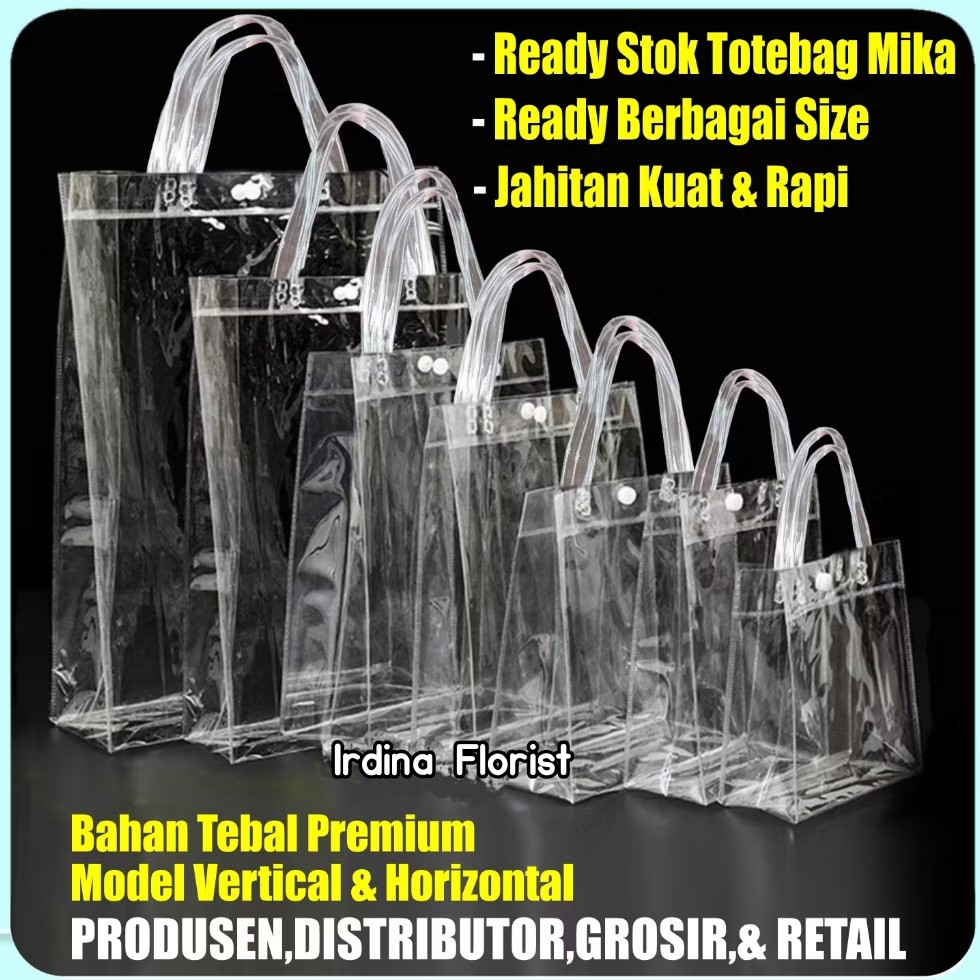 [kancing] Tas Mika Tote bag tebal Pvc plastik murah berkualitas jabodetabek