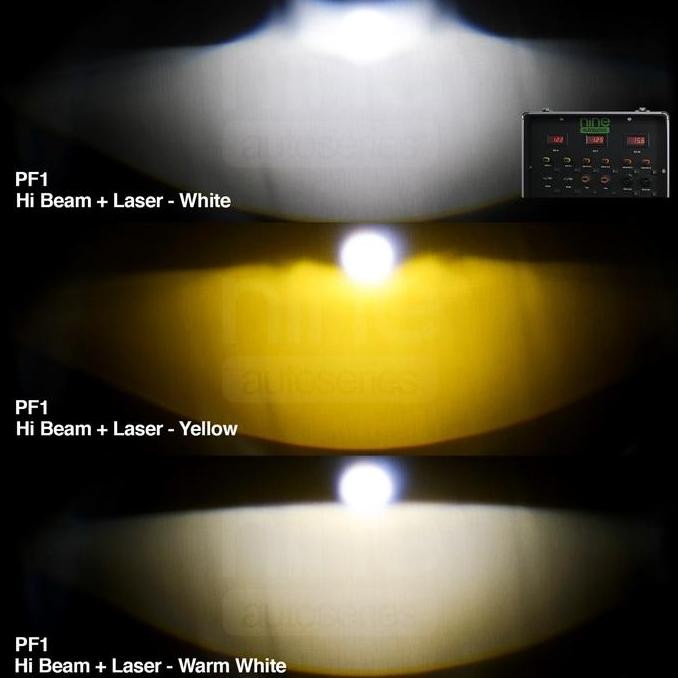 Foglamp Biled Luximos Led Pf1  3 Inch 3 Warna Putih Kuning Warm Laser 55 Watt Toyota Avanza Xenia Ya