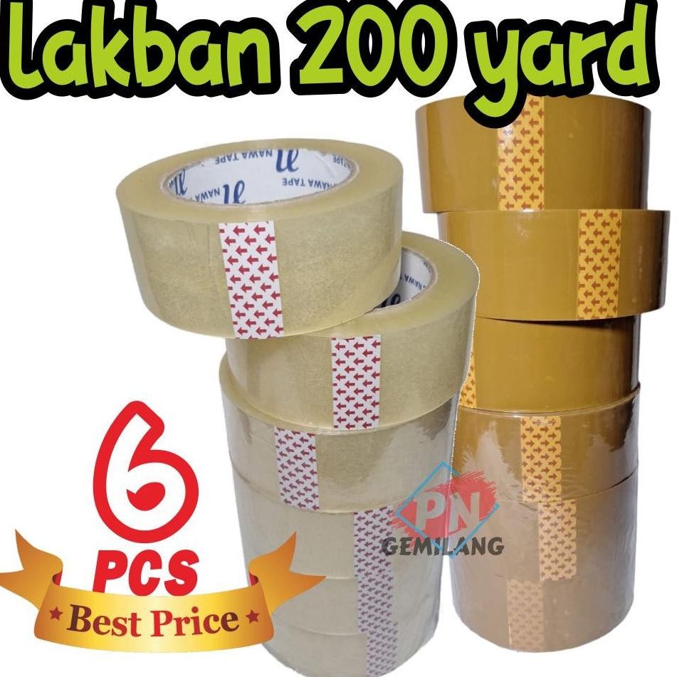 

Tape Lakban Lakban Bening Coklat Berkualitas 200Yard 6 Pcs