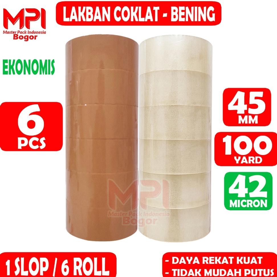 

1 Slop 6 Roll Lakban Bening Lakban Coklat Ekonomis 45 Mm X 100 Yard Lakban Paing Paket Master Pa Indonesia Bogor