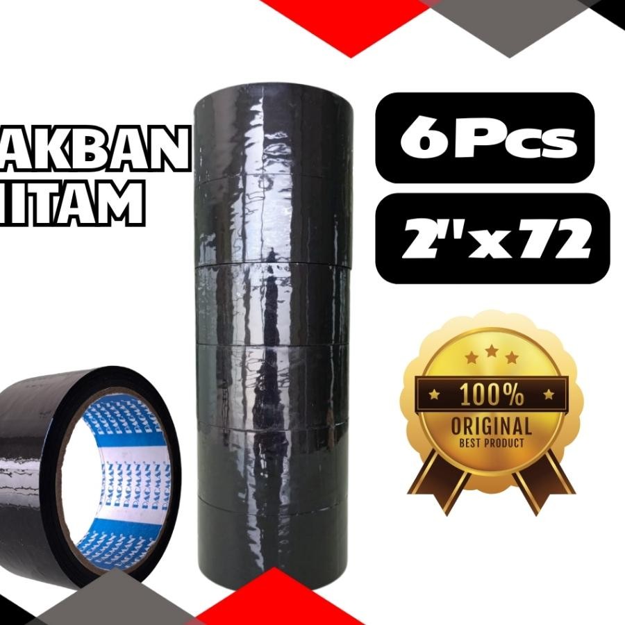 

Lakban Warna Hitam Merk Pacman 1 Slop 6 Pcs