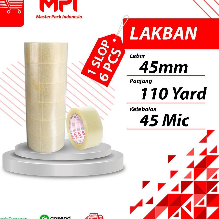 

Lakban Bening Lakban Coklat Mpi 45Mm X 110 Yard 1 Slop Isi 6 Pcs