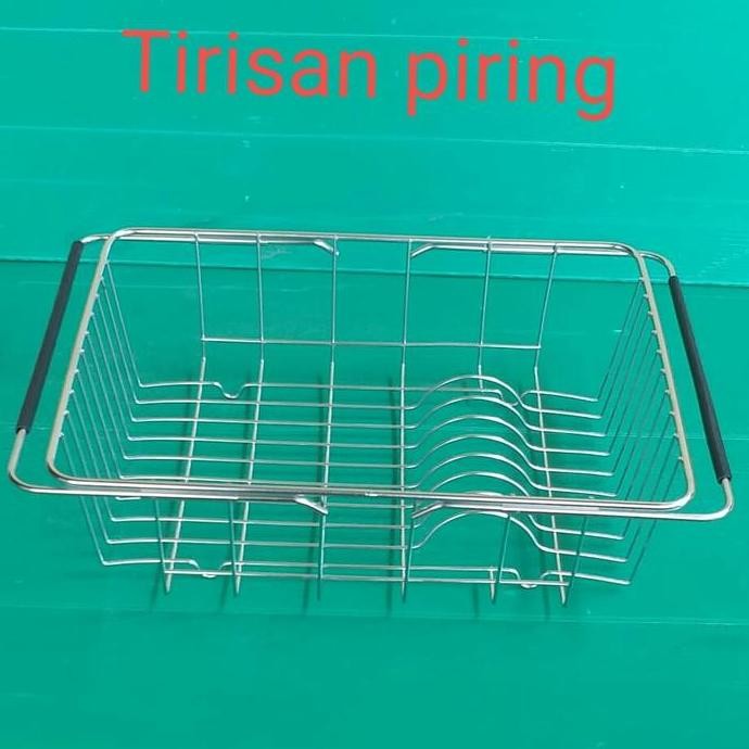 rak tirisan piring wastafel cuci piring stainless
