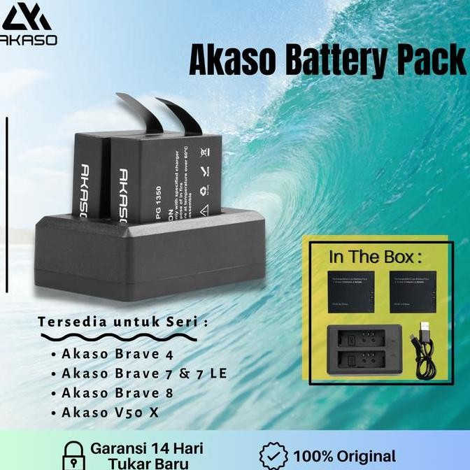 Akaso Battery Kit For Akaso Action Camera
