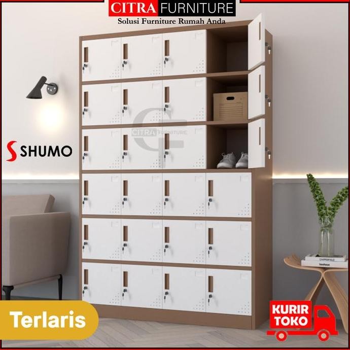 BEBAS ONGKIR - Lemari Loker Besi 24 pintu | locker Kantor Dokumen File