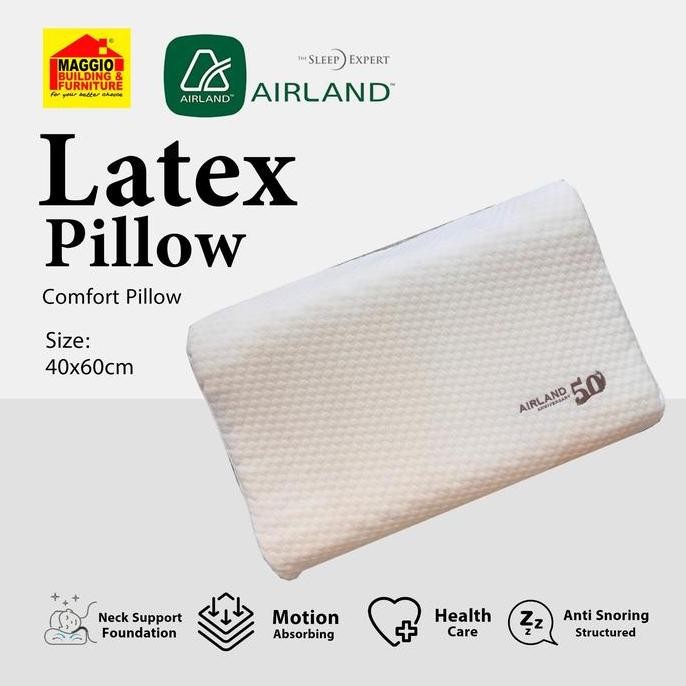 Bantal Latex - Bantal Kesehatan - Bantal Orthopedic - Latex Pillow - Perse/Airland
