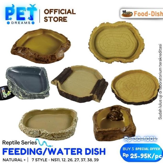Produk Baru Feeding Dish Tempat Makan Reptil Kura-Kura Sulcata Nomoy Torto Terarium