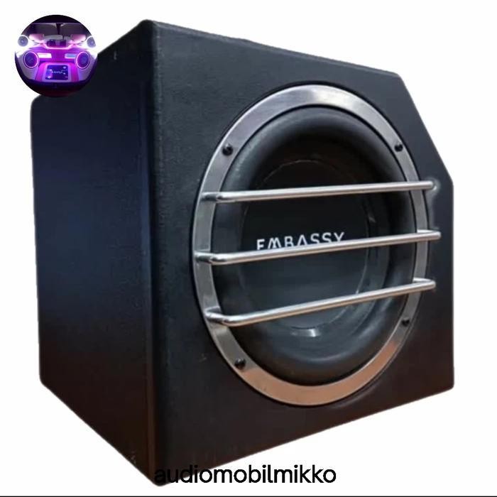 Subwoofer Aktif EMBASSY 8 Inch - Bassbox EMBASSY 8 Inch - Speaker Aktif Bassbox Mobil EMBASSY 8 Inch