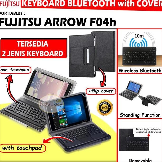 TERLARIS - Fujitsu Arrows F04h 10.5" Tab Tablet Bluetooth Wireless Keyboard Case