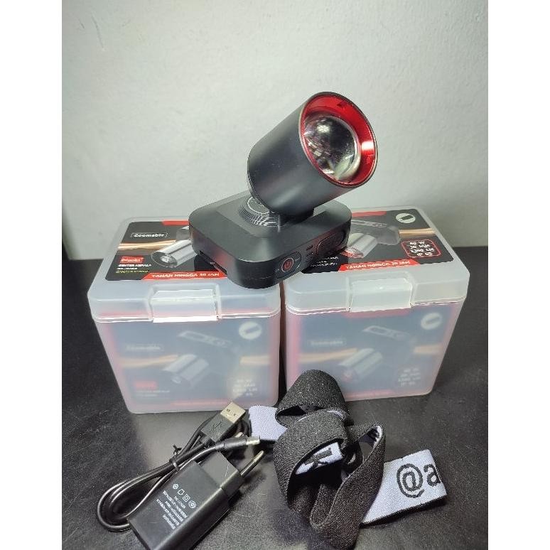 Lp_12 Senter Kepala Led Laser Aoki Ak-3695A 80Watt 1300 Lumen Baterai 6000Mah - Zoom Jarak Jauh Deng